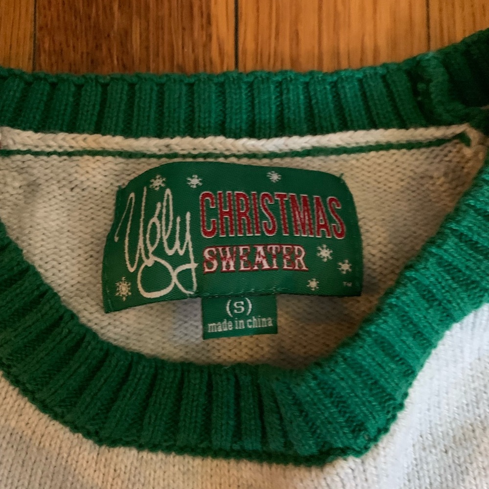 Ugly Christmas sweater Rudolph reindeer size S EUC - Picture 2 of 3